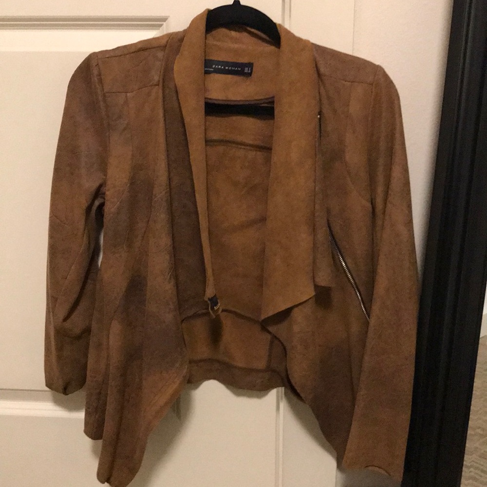 Distressed Draped Jacket